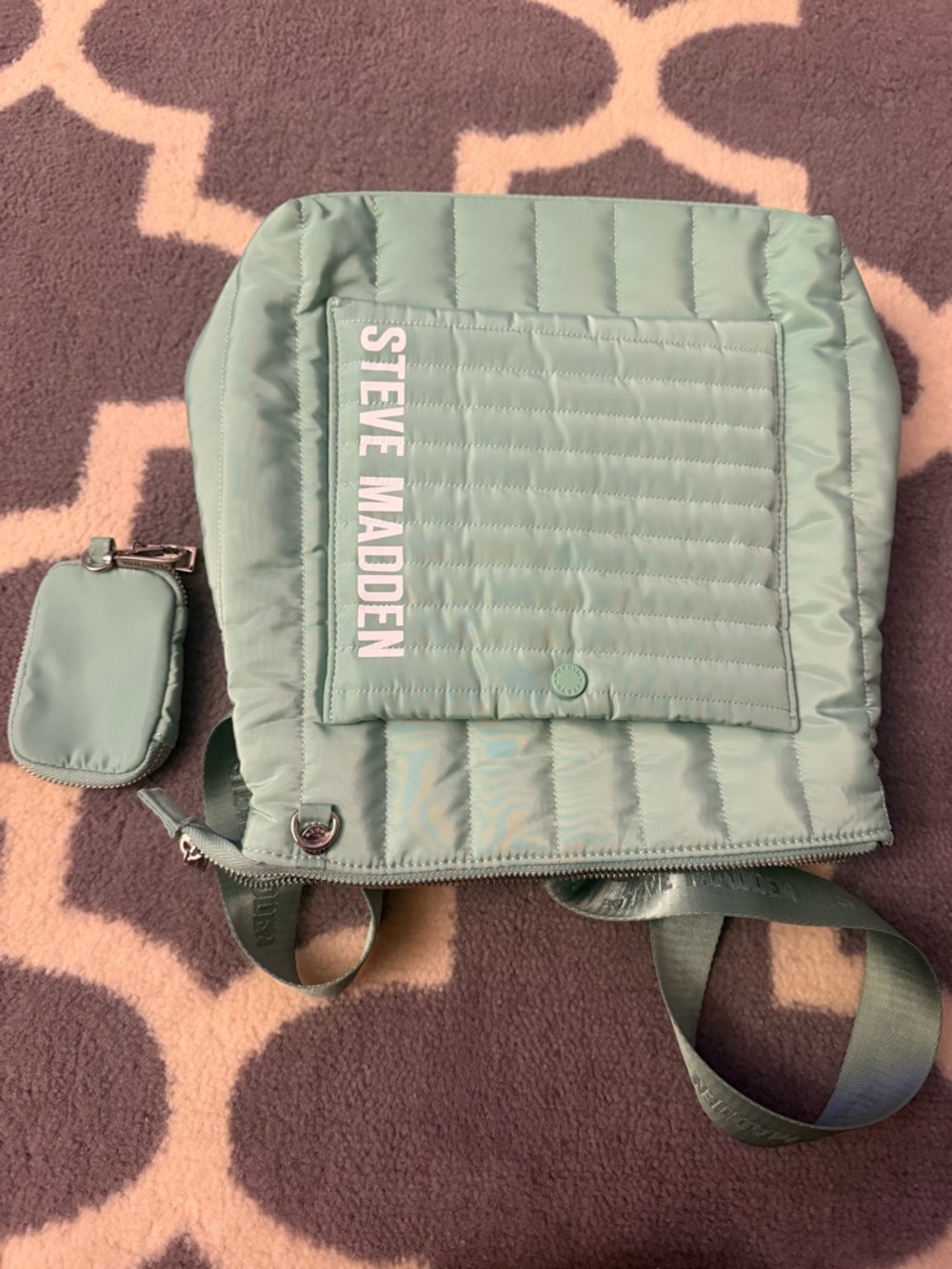 Steve Madden Mint Quilted Crossbody Puffer Bag - Picture 6 of 6
